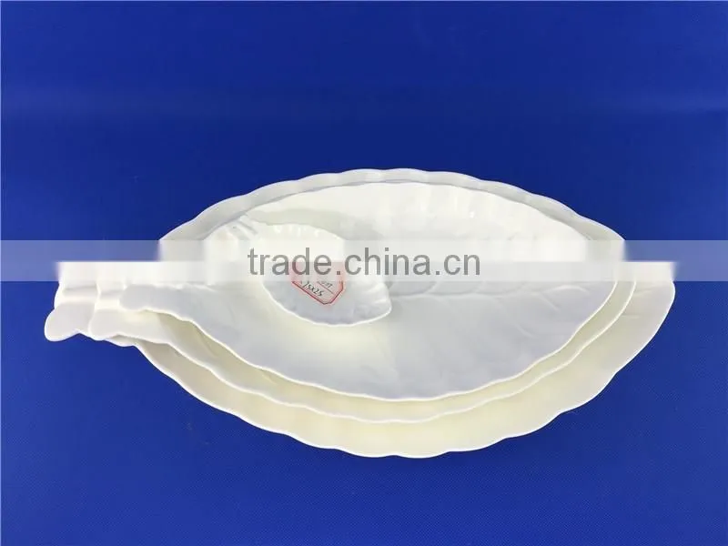 Hight quality banana leaf dish ceramics