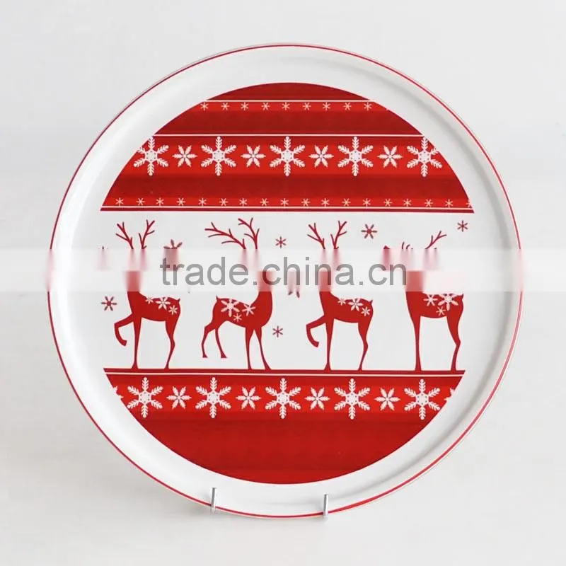 12inch Round Shape Pizza Plate with Decal Printing