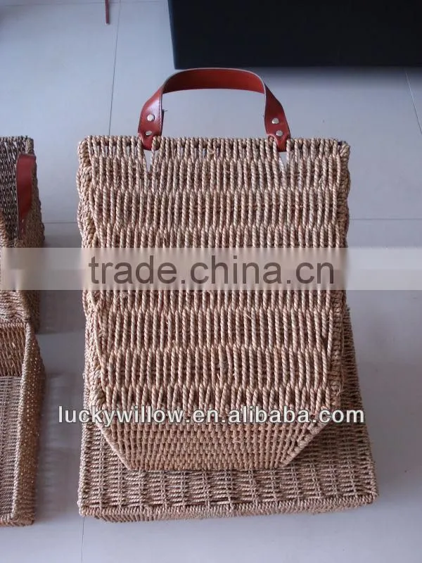High quality straw basket with handle (factory supplier)