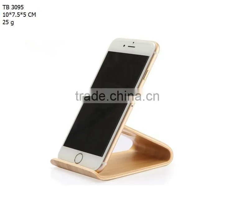 Black Walnut Wooden Table Stand Desktop Phone Holder