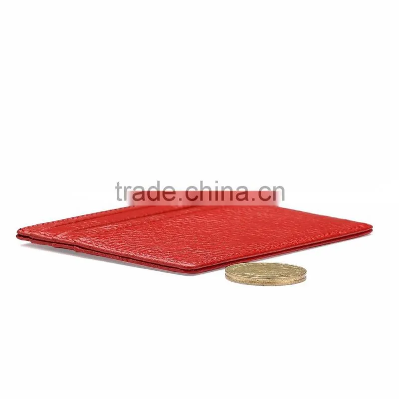 OEM Design Genuine Leather Exhibition ID Card Bifold Holder