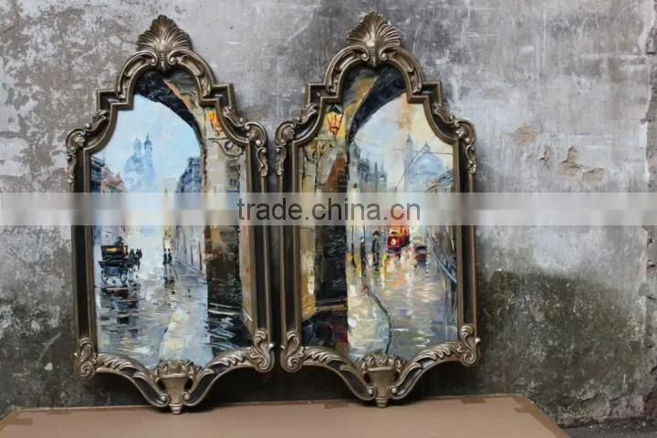 PU mirror Eco-friendly wall picture frame manufacturer ornate mirror frame wholesales