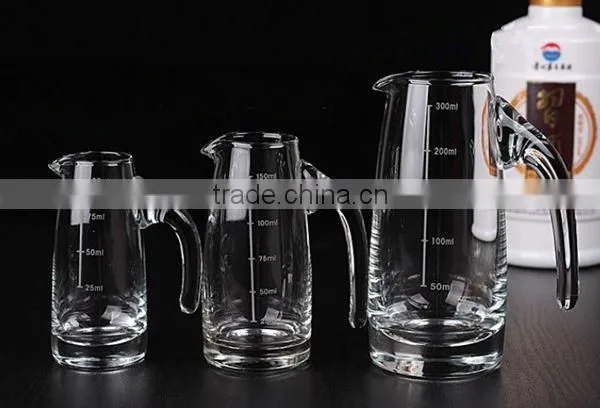 Different size glass jar liquids glass juice jar