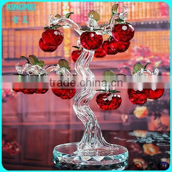 Business gifts K9 crystal gold ingot tree for christmas decor