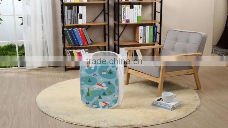2017 new arrival specia design Pop Up Foldable Clothes Laundry Hamper Laundry Basket Christmas