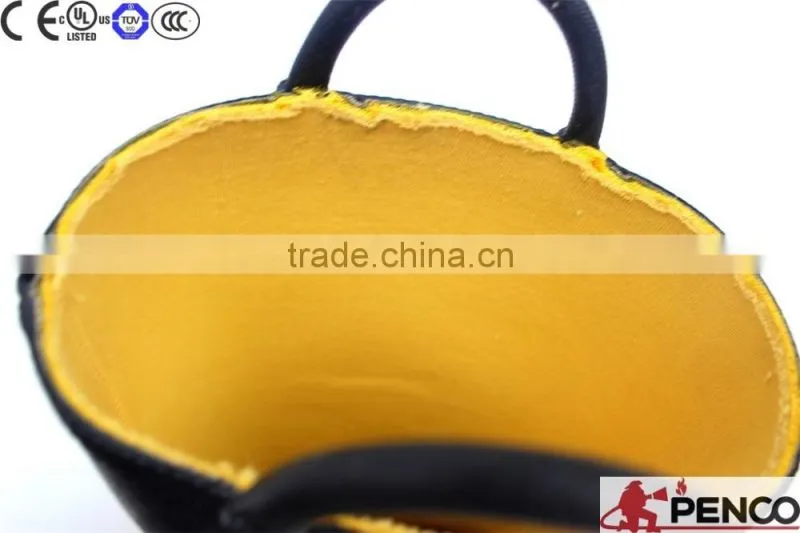 Black Advanced Polythene rubber fireman safety boots