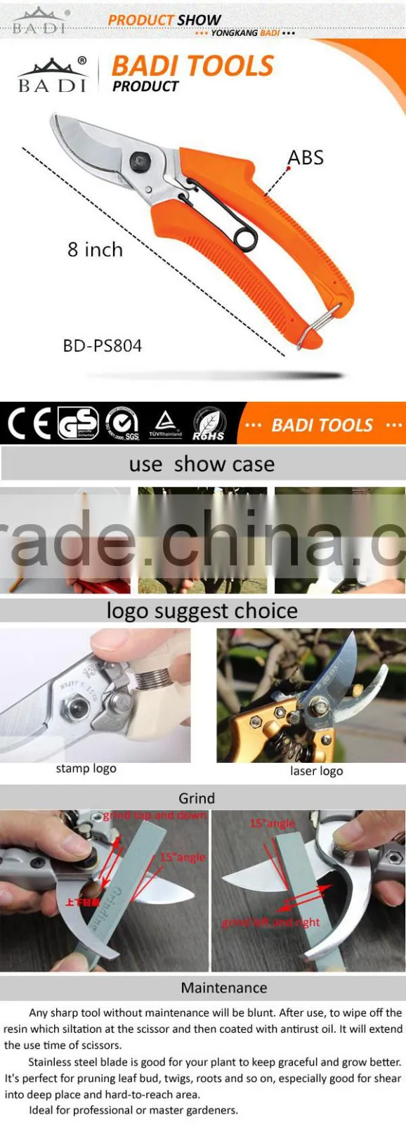 Compact Trimming garden pruning Bypass Pruners