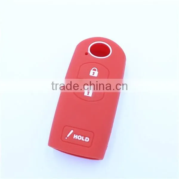 Silicone car key cover bag for mazda 3 button keys