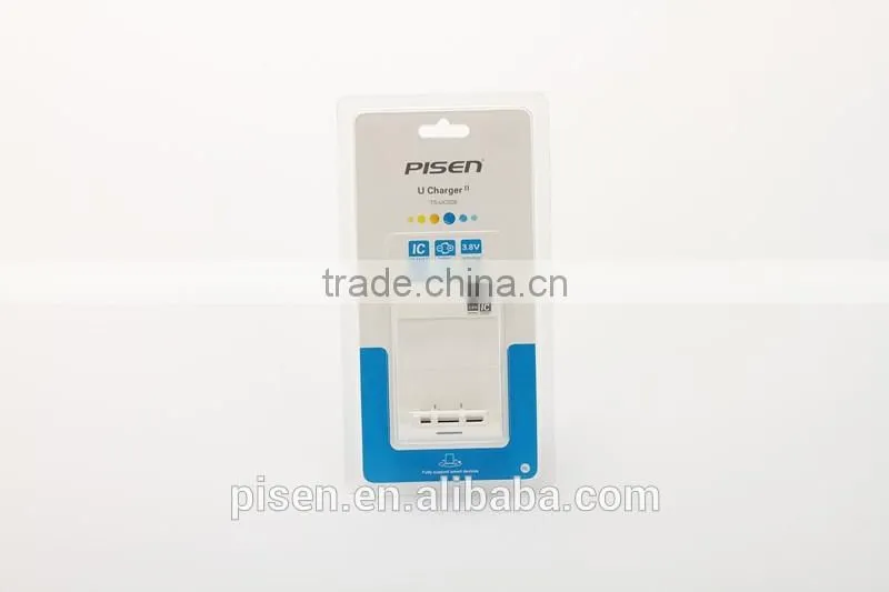 Pisen Stretchable 3.8V Foldable EU Plug Smart Automatically Identification Charger for Mobile Phone Mobile Phone Battery