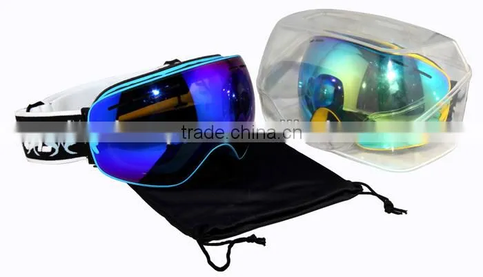 TPU frame and smoke REVO red lens snowboard goggles