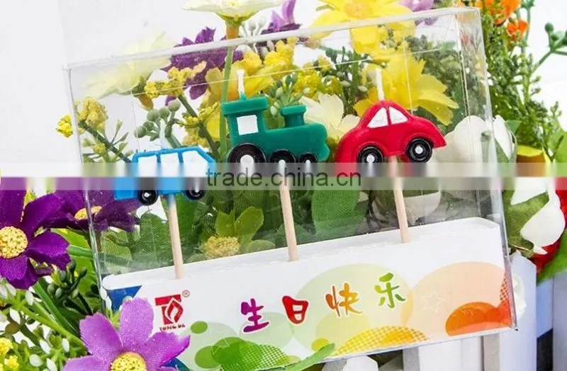 Hot Sale Carton Car Birthday Candle for Children