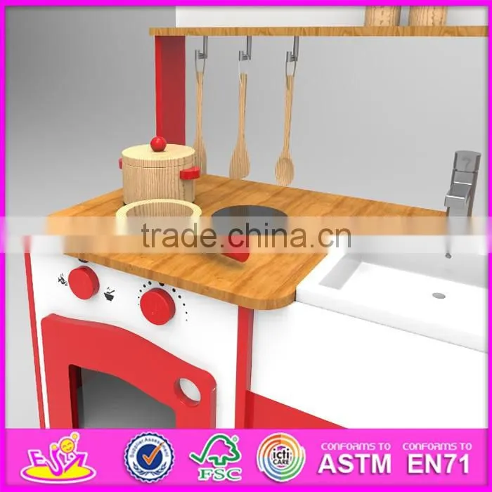 2016 new design home play multi-function wooden toddler kitchen set W10C248