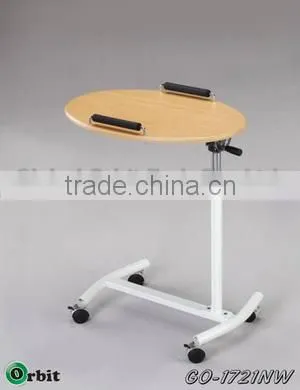 Wooden teacher table, adjustable menu floor holder stand, kitchen book floor stand