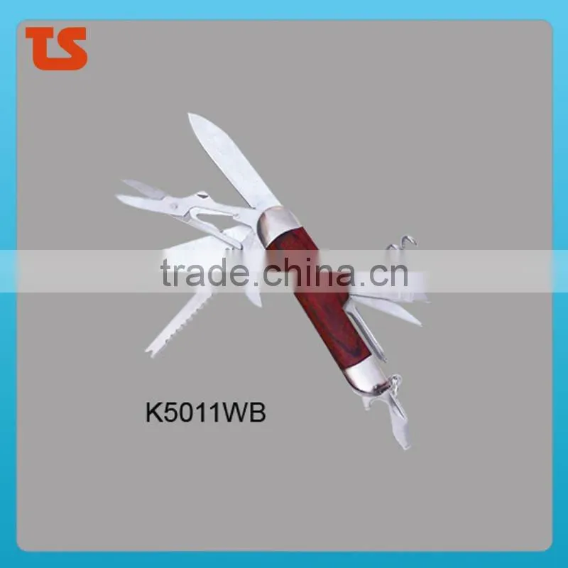 "STOCK" New design mini multi function stainless steel utility novelty pocket LED tool knife K5011WA