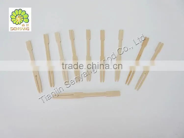 round apple stick wood fruit fork