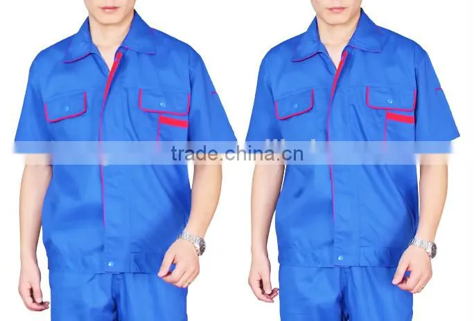 2016 OEM unisex overall uniforms short sleeve workwear
