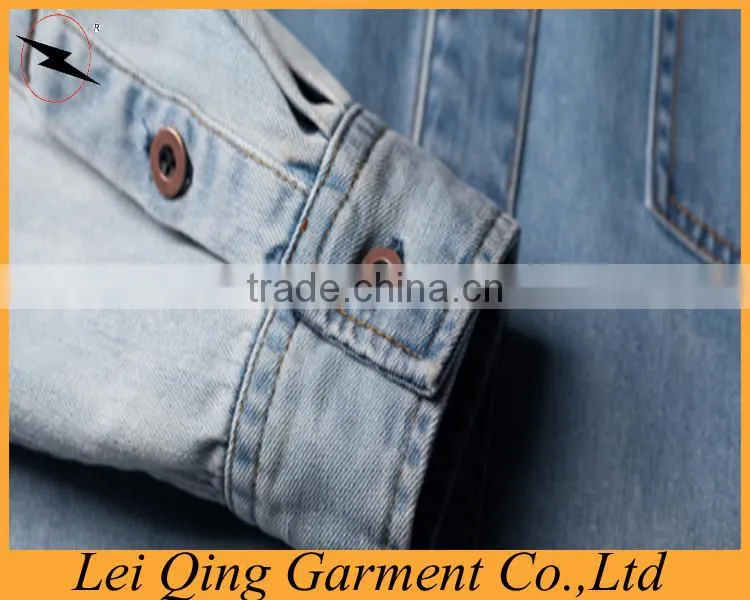 Newest men's denim shirt British style factory price,men's fashion shirt casual/dress shirts