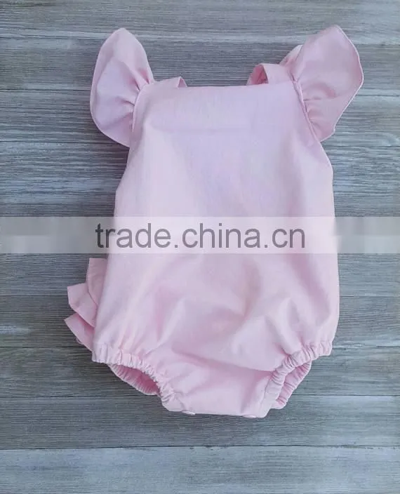 Baby Girl Romper Several Colors Ruffled Linen Fabric Baby Clothes Romper