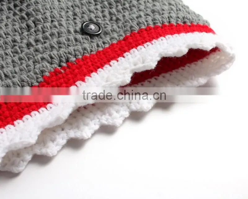 wholesale crochet shark photo props bag for newborn infant LBP20160218-17