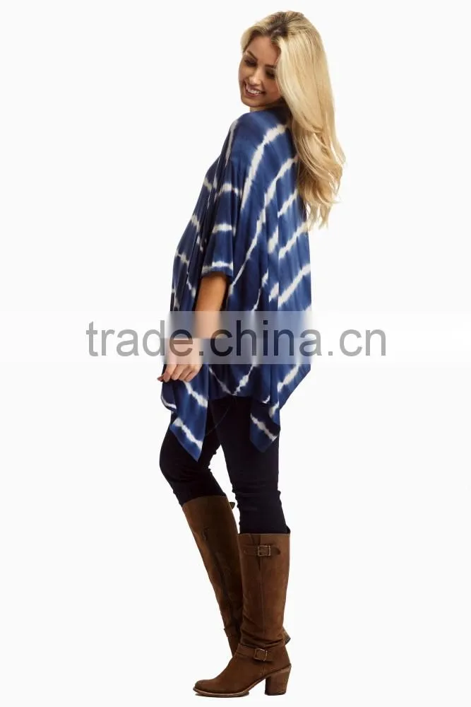 Latest tye dye print flowy fit maternity clothes wear asymmetric maternity top