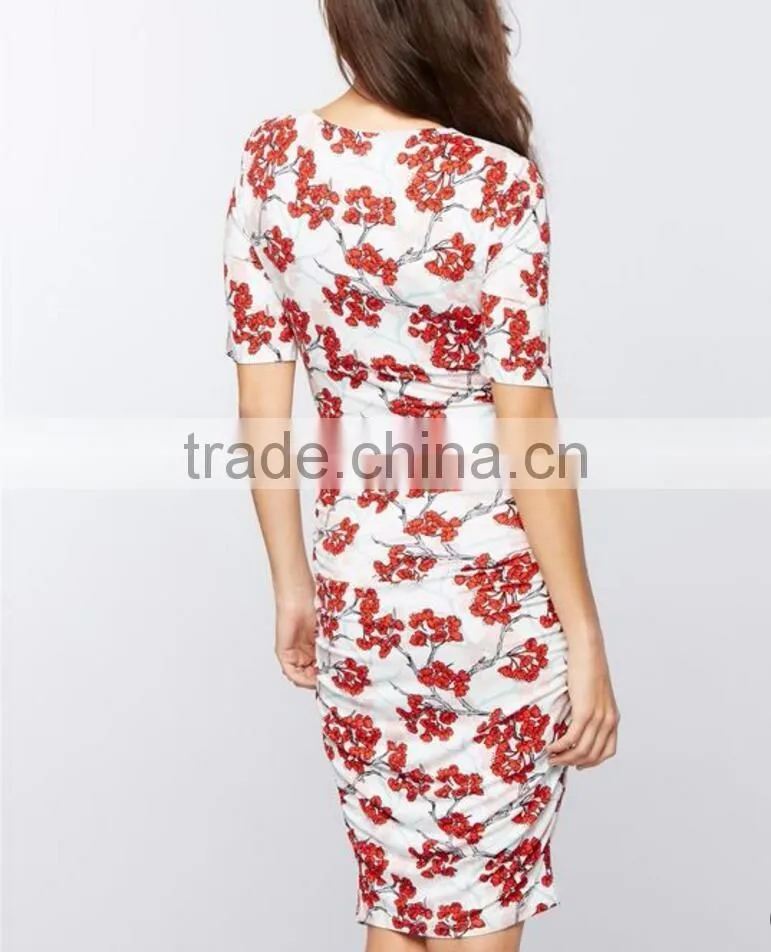 Office maternity clothing womens floral print dresses