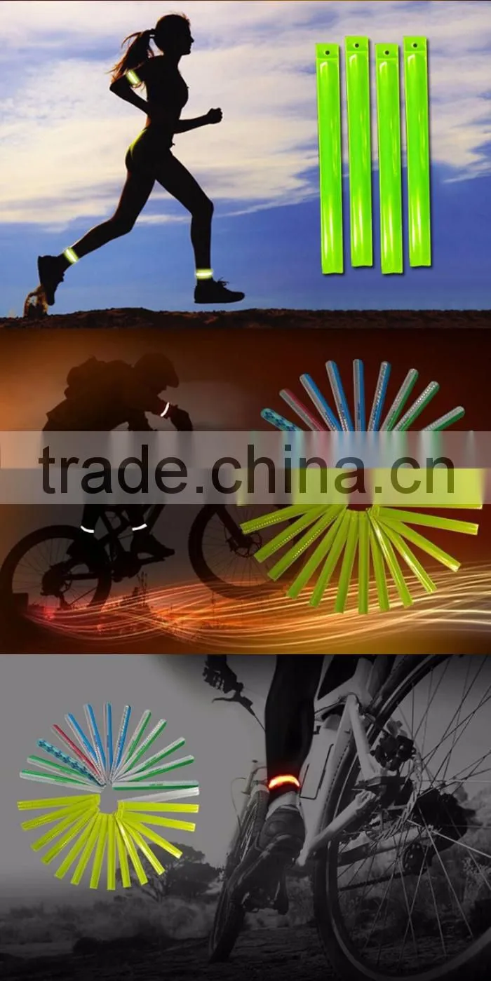 good quality pvc reflective slap snap band