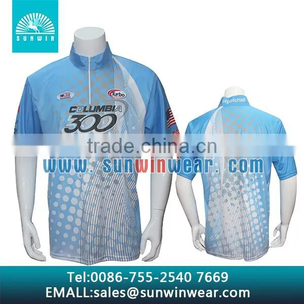 High quality fishing wear custome design fishing jerseys sublimated fishing shirt with zipper