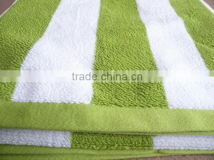 100% combed cotton striped sun chair towels supplier