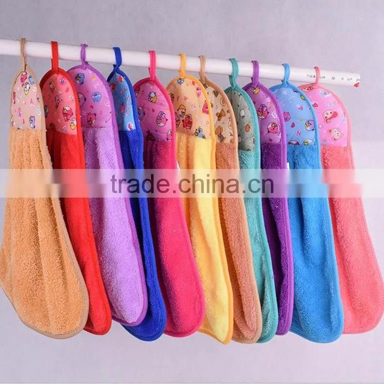 wholesale microfiber kitchen hand towel with hanger