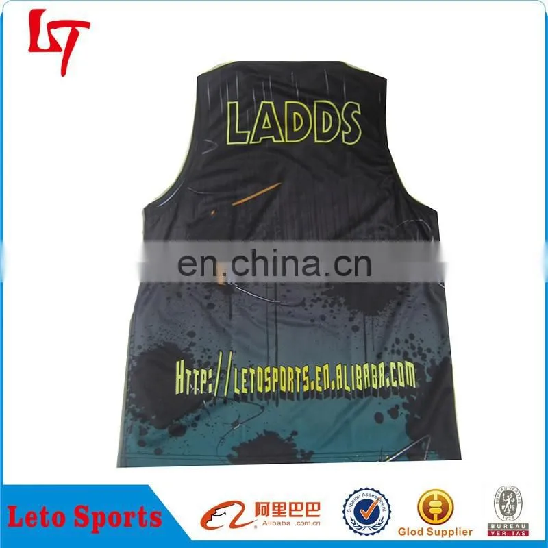 Fashion style 100%polyester fabric basketball jersey sublimation printing/custom basketball shirt