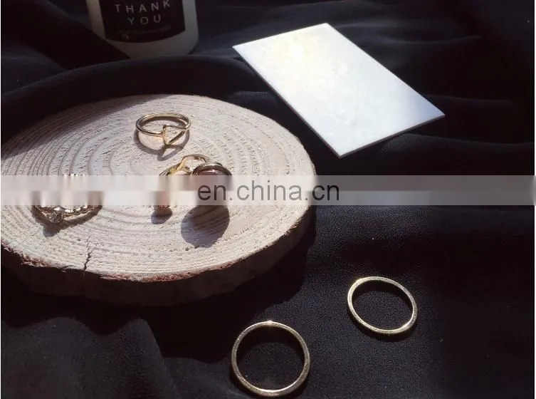 5PCS/Set Fashion Jewelry Special Pink Stone Rings For Women Knuckle Joint Ring Set