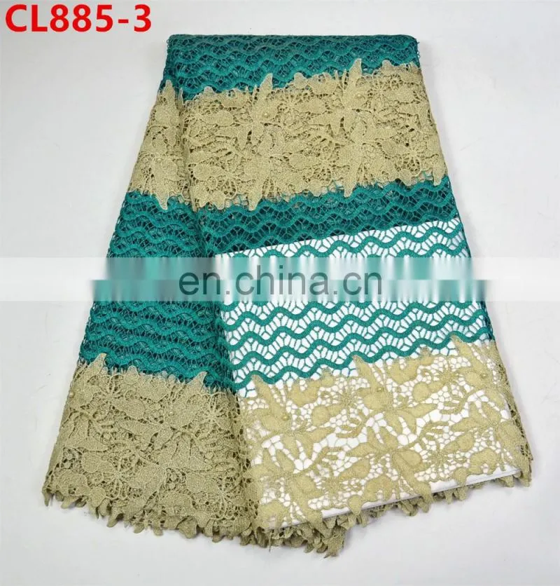 Heavy cotton lace fabrics African water soluble fabric beauty Guipure cord lace fabric Cotton/Nylon