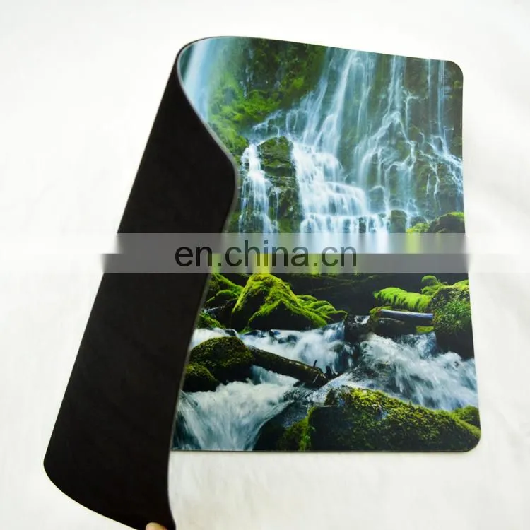 Hard PVC top custom design printed promotional rubber desk pad