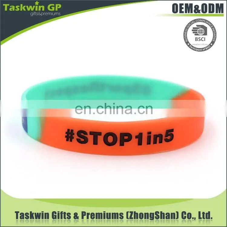 high quality arts and crafts rubber gift silicone bracelet/silicone wristband for promotional gift
