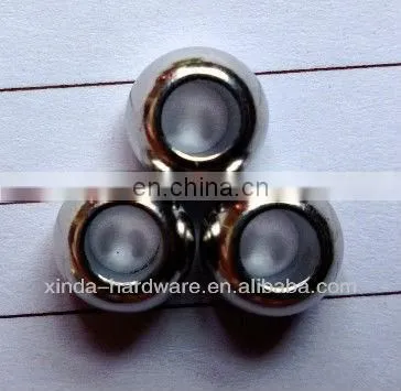 Anti silver color Alloy metal stopper metal bead for garment simple stopper