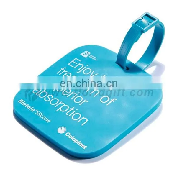 Fashion custom made gift airplane soft pvc luggage tags