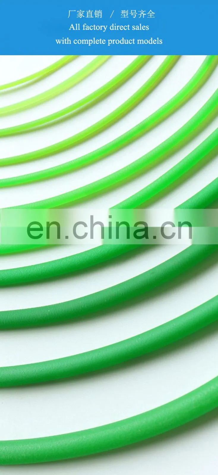 Orange color rough smooth PU timing belt round belt