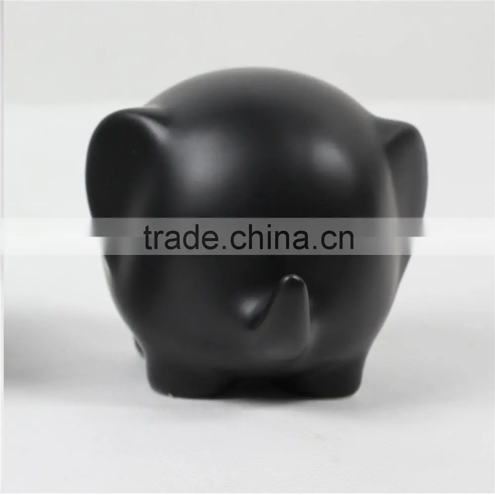 Ceramic Black Elephant,Cute Ceramic Elephant,Small Elephant for Home Decoration