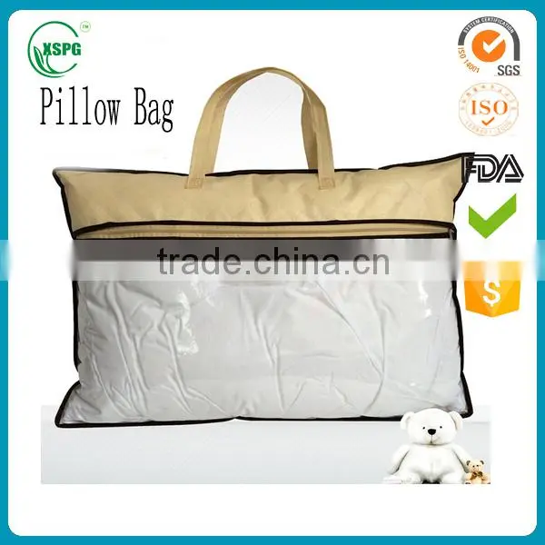 PP non woven and pvc packaging pillow bag