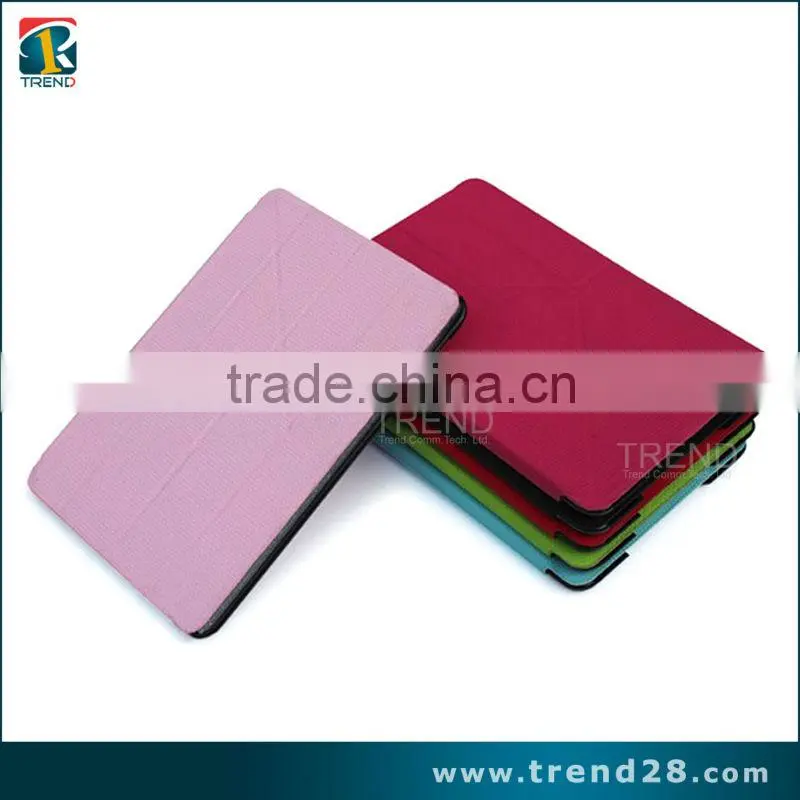 portable folding leather flip case for ipad mini tablet