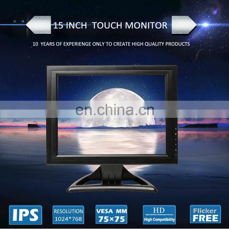 Hot sell Capacitive Touch Monitor 15 inch TFT LCD Monitpr Open Frame Desktop Touch Monitor
