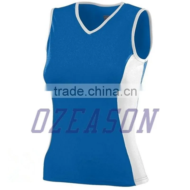 Wholesale fashion plain long sleeve volleyball jerseys for women