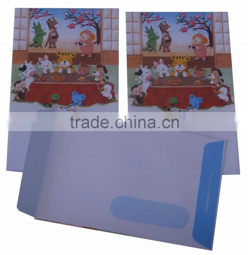 Decorative handmade karft paper envelope printing