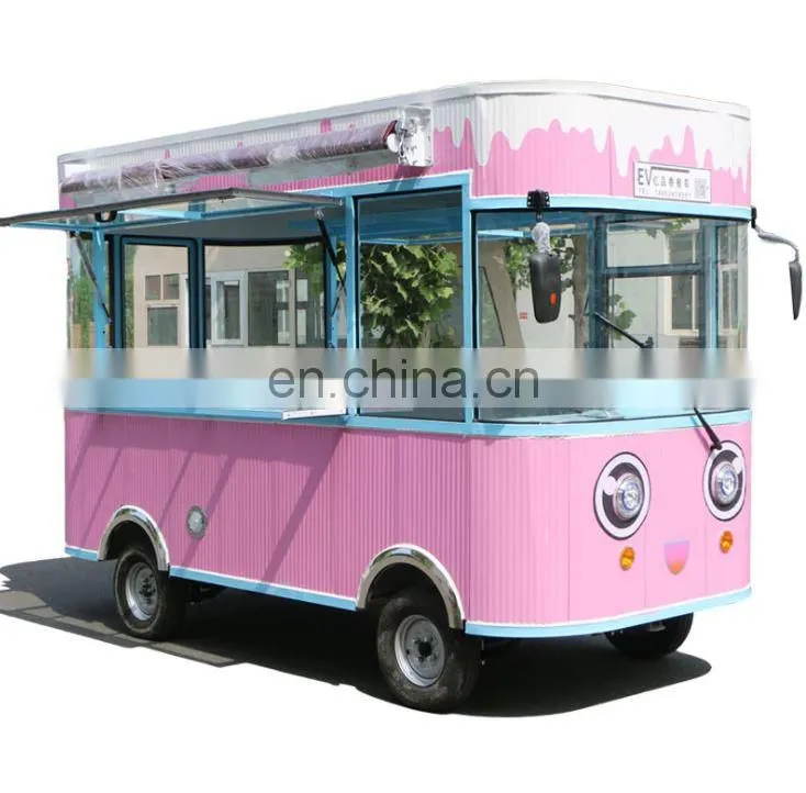 Electric tricycle three wheels vending snack food cart mobile breakfast snack food truck trailer 3 wheels