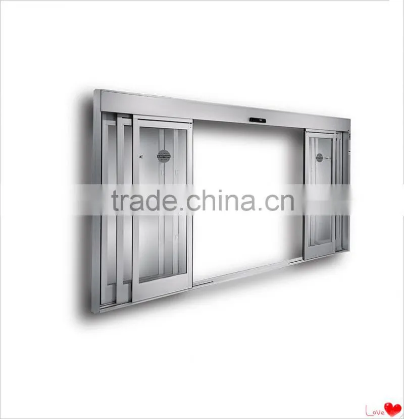 Heavy duty supermarket telescopic automatic sliding doors