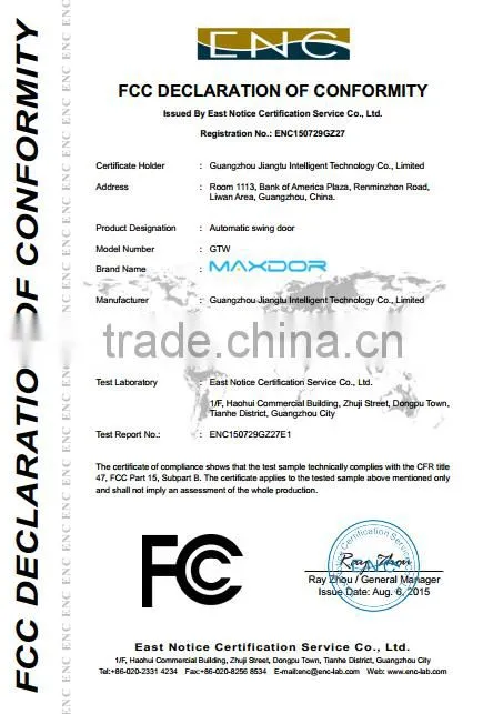 Maxdor GTW Automatic electronic swing doors