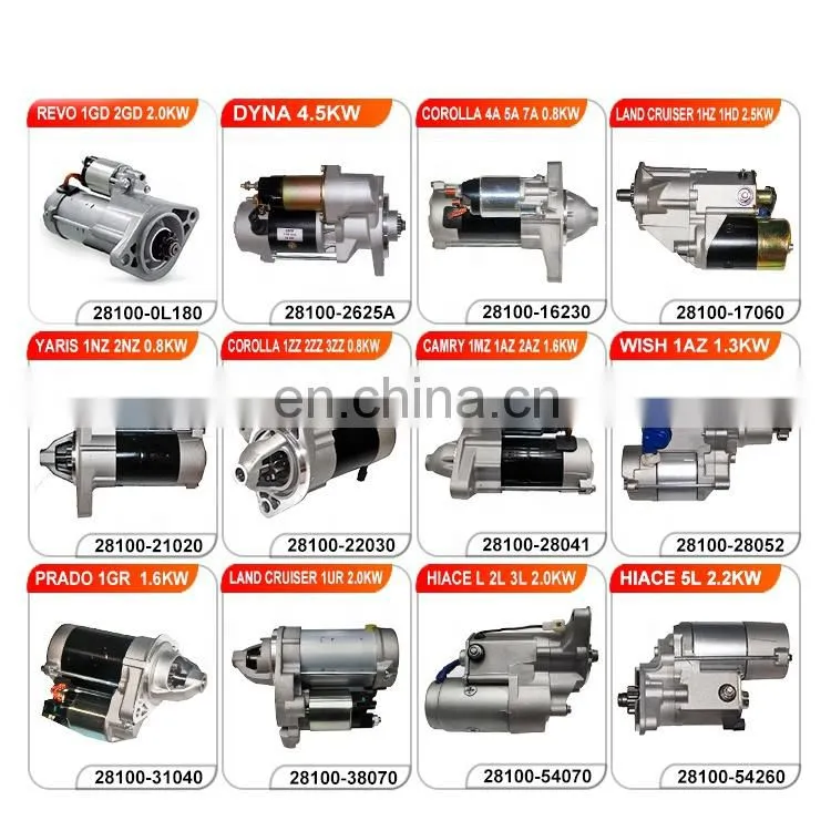 Ivanzoneko Chinese factory Wholesale Price Auto Parts Electric Car Engine Starter Motor For Hyundai Kia Korean Japanese car