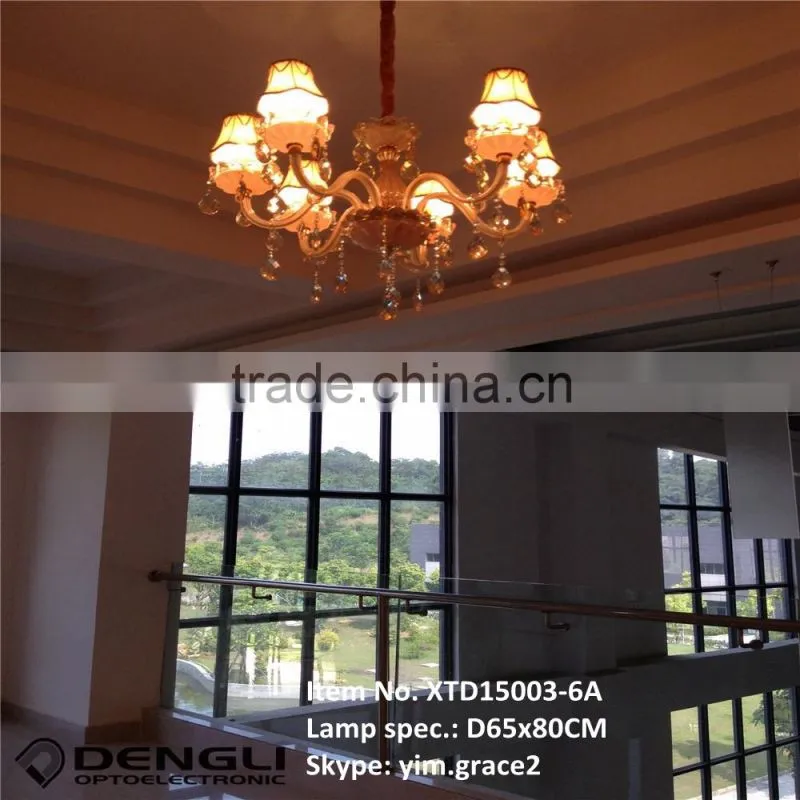 contemporary christamas 6 lights crystal glass chandelier light