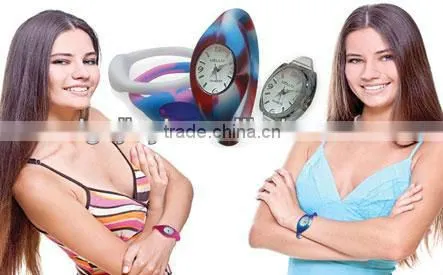 silicone hologram wristwatch for gifts