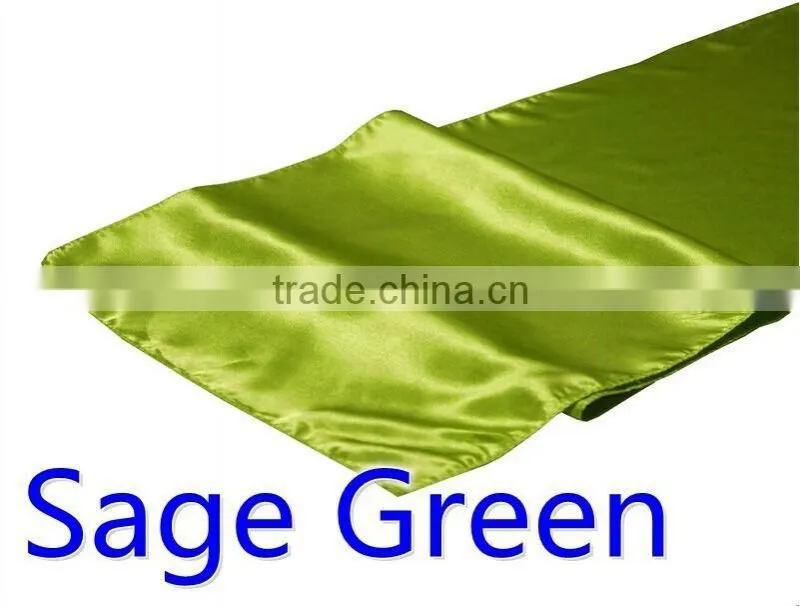 hot selling ployester satin table runner for wedding decoration, royal blue color